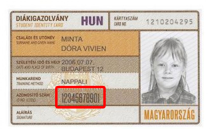 diákigazolvány